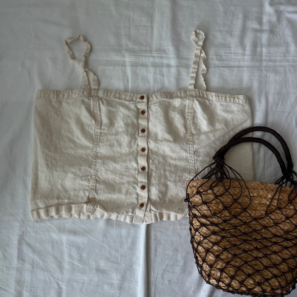Cream Everlane‎ 100% linen summer top - Picture 1 of 6